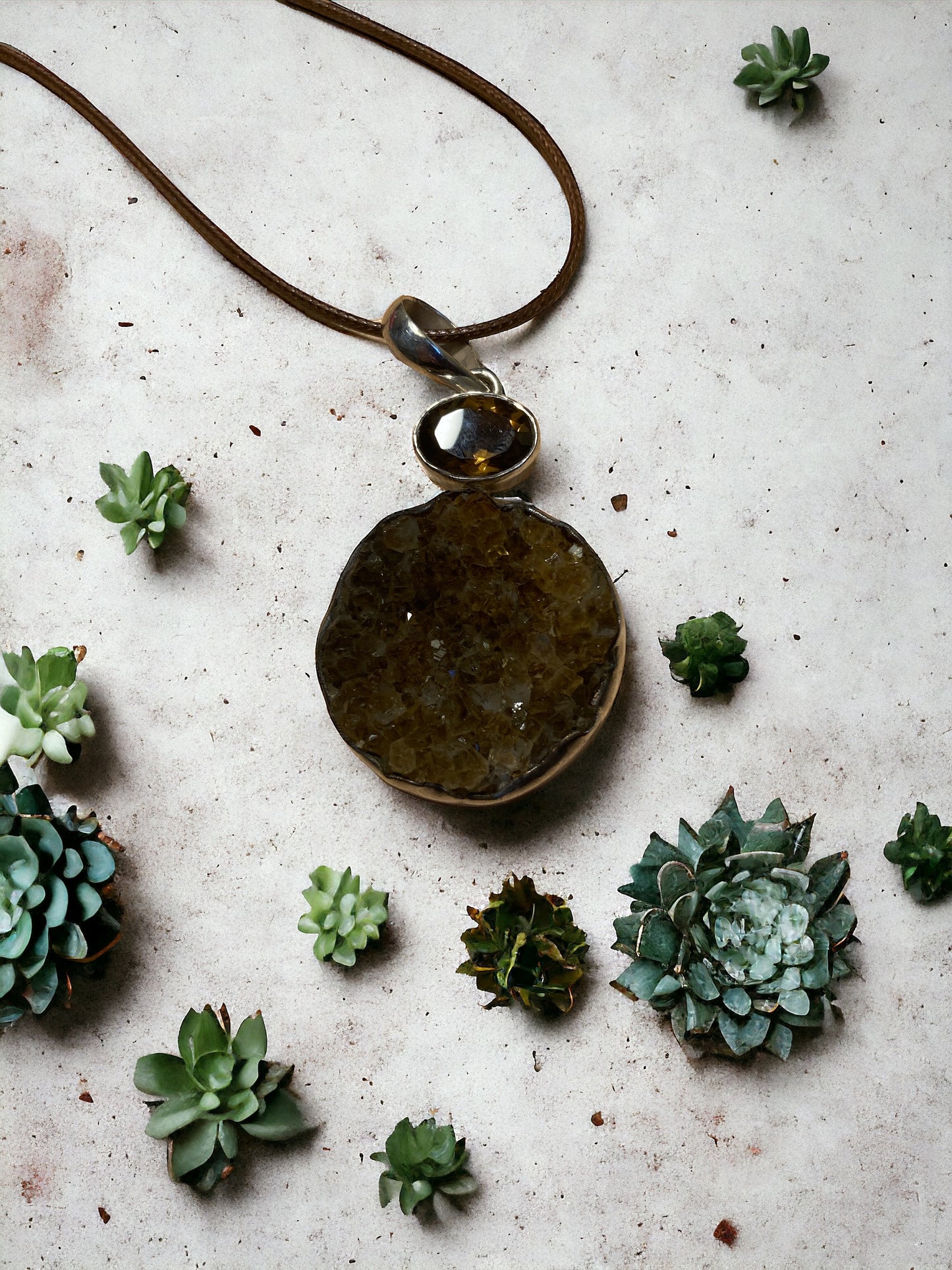 🖤Rootbeer &Smoky Quartz pendant🖤